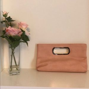 Nude/peach color clutch